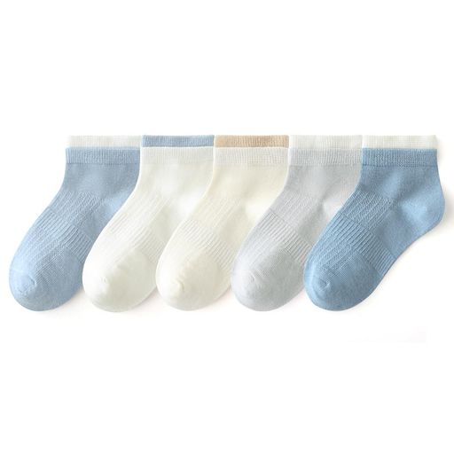 [ヘイナーダン]靴下キッズ女の子男の子5足セット綿ソックス子供メッシュかわいい子供靴下くるぶしショートソックスくつした夏