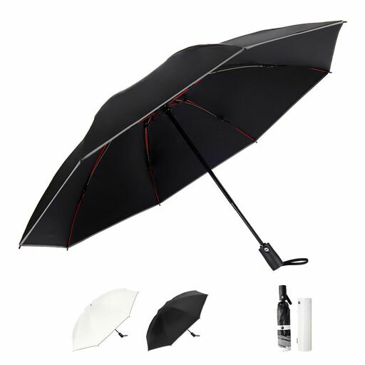 konciwa大サイズ逆折り式折りたたみ傘ワンタッチ自動開閉晴雨兼用傘メンズ傘遮光率100%UVカット8本骨親骨60cm大きい折り畳み傘反射テープ風に強いテフロン加工耐風撥水丈夫耐久日傘紫外線… konciwa大サイズ逆折り式折りたたみ傘ワンタッチ自動開閉晴雨兼用傘メンズ傘遮光率100%UVカット8本骨親骨60cm大きい折り畳み傘反射テープ風に強いテフロン加工耐風撥水丈夫耐久日傘紫外線…