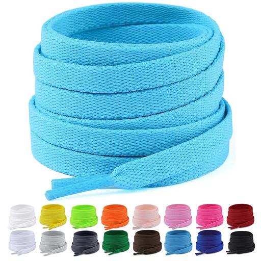 [Puzeam]靴紐スニーカー紐加厚で滑りにくく、緩みにくいの靴ひも8mm幅平紐ブーツ紐バッシュシューレー..