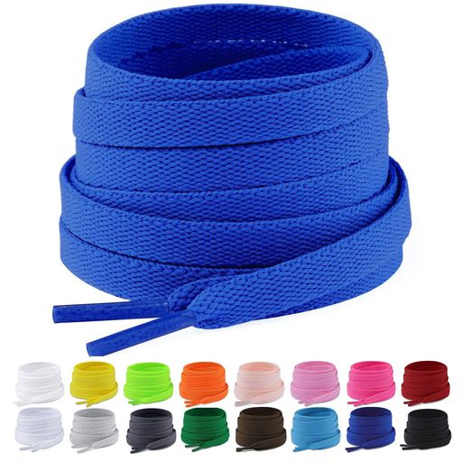 [Puzeam]靴紐スニーカー紐加厚で滑りにくく、緩みにくいの靴ひも8mm幅平紐ブーツ紐バッシュシューレー..