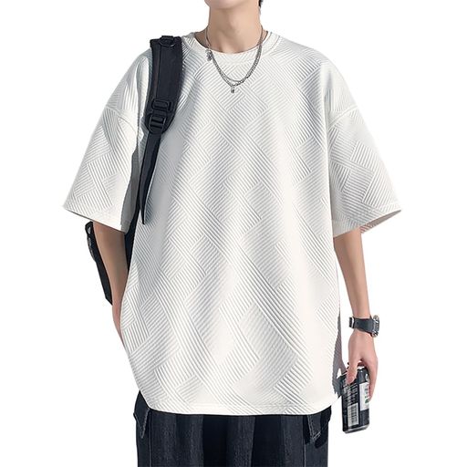[Seuenelf]tシャツメンズ夏服丸首半袖無地速乾性大きいサイズ柔らかい軽いファッションゆったり涼しい