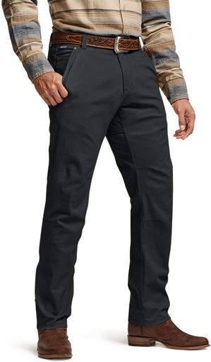 [CQR]メンズカーゴパンツ多機能ポケット付き撥水ストレッチ素材軽量ロングパンツタウンユース・作業用対応綿コットンTLP471-BLK_38W/32L