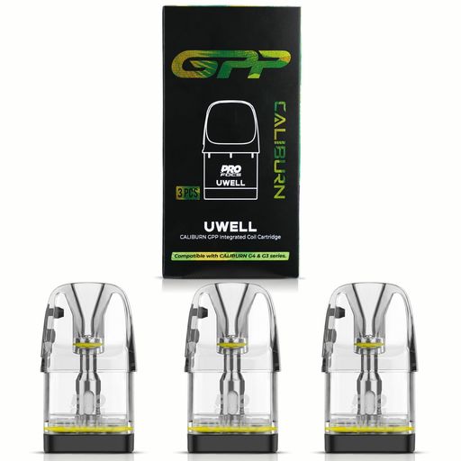 ARASHI ユーウェル Caliburn GPP 交換用カートリッジ 3個入り リキッドなし 電子タバコ VAPE GPP ポッド 0.9Ω