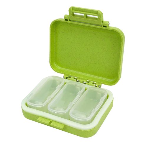 🍀【商品仕様】全体サイズ:3.34 x 2.95 x 0.98インチ(8.5 x 7.5 x 2.5cm)、64g;個別サイズ:2.16 x 1.18 x 0.98インチ(5.5 x 3 x 2.5cm);非常に軽く小さいのでどこにでも持ち運べ、ハンドバッグ、財布、スーツケース、バックパック、またはジャケットのポケットにもほとんど場所を取らずに簡単に入ります。3グリッドデザインで、さまざまな錠剤を収納するのに十分な容量があります。 🍀【実用性が高い】本体は3つの仕切りに分かれており、内容物は別々に収納できます。錠剤、タブレット、カプセルなどの固形薬と保健品に適用されます。箱の仕切り板とシリカゲルのシールリングは取り外しができます。洗浄して清潔に保てます。 🍀【密封性は良いです】箱の活動場所にはシリカゲルが密封されています。3つの格子には独立したカバーがありますので、湿気やほこりが侵入する心配がありません。外側を開けたら中のものが勝手に飛び出ません。シールを貼って管理しやすいです。 🍀【携帯に便利です】軽量でコンパクトです。適切なサイズ。コンパクトなデザインはバッグに簡単に収納でき、持ち運びにも便利です。