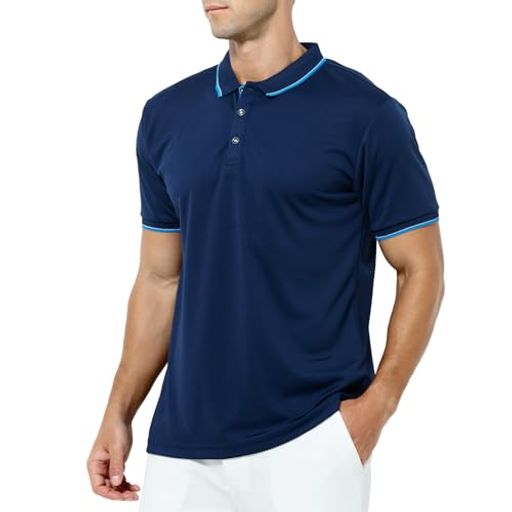 [CaseyKevin]ポロシャツメンズ半袖速乾襟付きシャツドライ無地ゴルフトップスビジネスストレッチtシャ..