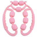 ノーブランド品 LIFE2キクマッサージローラー筋膜ローラー足痩せ足ローラーマッサージ脚やせストレッチローラーピンク