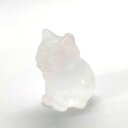 鉱物標本30mm猫型(水晶)