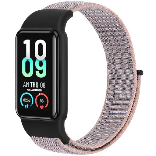 [ENKIC] ナイロンバンド対応 AMAZFIT BAND 7 ナイロン ベルト ベルクロバンド 軽量 柔らかい 防水 耐汗性 マジックテープ 交換バンド メンズ&レディース用 長さ調節可 AMAZFIT BAND 7 対応
