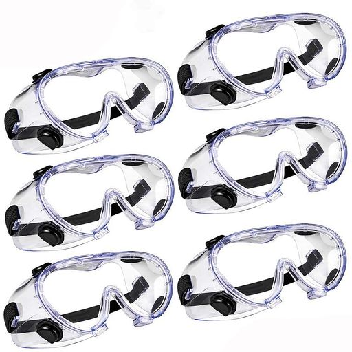 [HF SAFETY] ゴーグル 保護メガネ 花粉症ゴーグル 透明 軽量 曇り止め オーバーグラス 防塵マスク アイガード 作業用 安全ゴーグル 調整可能