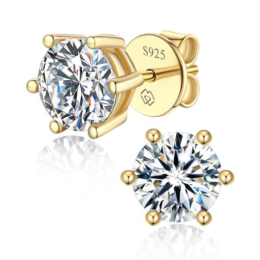 MomentWish モアサナイト ピアス レディース シルバー925 人気プレゼント 1CT