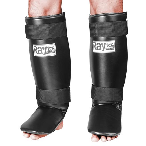 Raytosベーシックレッグガードレガースキックボクシング足サポーターキックボクシングレッグガードすね..