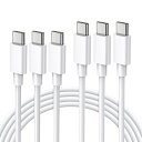 USBTypeCケーブル0.5m(3本セット)Suptopwxm【PD対応100W/5A急速充電】【USB-C&USB-C】高耐久PVC素材スマートフォン・タブレット・パソコン・ゲーム機などのUSB(2)