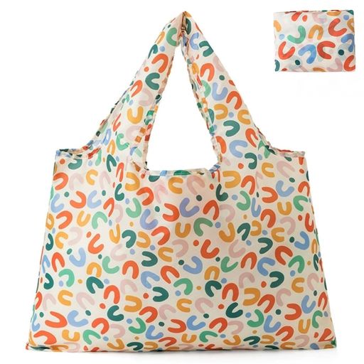 [Senteria]エコバッグ折りたたみ大容量可愛い丈夫撥水買い物バッグ軽量レディース用大きめ繰り返し使える旅行バッグトートバッグ人気耐久性コンパクトおしゃれU柄