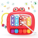 QIZEBABY 多機能 ピアノおもちゃ 恐竜ピアノ キッズ キーボード おもちゃ 赤ちゃん 楽器 子供おもちゃ 知育玩具 指先訓練 聴覚発達 色認知 モンテッ...