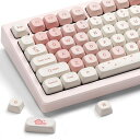 XVX可愛いキーキャップ-ピンクサクラPBTキーキャップ、MOAプロファイル60%/65%/75%/100%対応、染料昇華加工メカニカルキーボード用カスタム142セット
