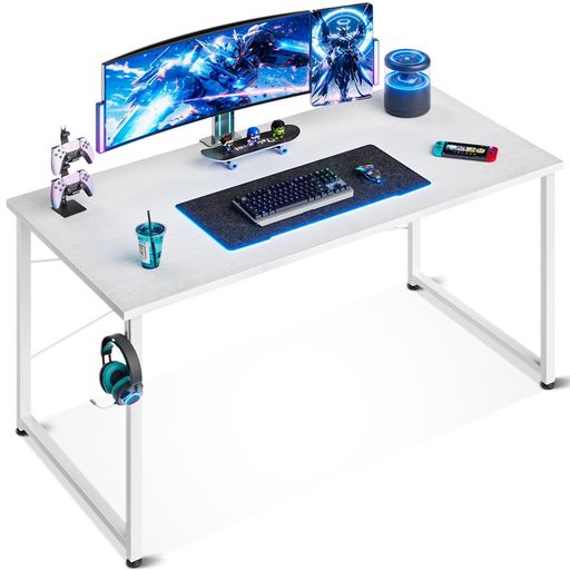 ODKデスクゲーミングデスク机PCデスク幅120CMパソコンデスク桌子ゲームデスクCOMPUTERDESK电脑桌オフィスデスク学習机シンプルコンパクトフック付き在宅ワークおしゃれ組立簡単白い ODKデスクゲーミングデスク机PCデスク幅120CMパソコンデスク桌子ゲームデスクCOMPUTERDESK电脑桌オフィスデスク学習机シンプルコンパクトフック付き在宅ワークおしゃれ組立簡単白い