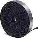 マジックバンド 結束テープ 結束バンド 黒 面ファスナー 耐熱テープ強力 自由にカト 収納用テープ コード配線収納/TV電源コード/PCケーブルの配線整理 固定 繰り返し利用 (2CM*10M)