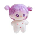NIANNYYHOUSE 10CM ぬいぐるみ 女の子 スターボディ パープル 揚げた髪 属性なし 綿人形 アクセサリー 着せ替え(4)