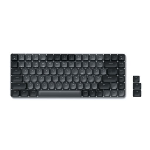 SATECHI SM1 メカニカルキーボード LED バックライト付き BLUETOOTH/USB-Aレシーバー/USB-C有線モード切り替え 84キー 75%コンパクト ゲーム US英語配列 MAC WINDOWSに対応 キーキャップ交換