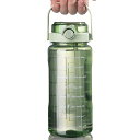 1500ML、2000ML ボトル 水筒 大容量 ポータブルストロースポーツウォーターボトル 2WAY わら付き 水位目盛付き BPAフリー プラスチックウォーターボトル 大人 子ども アウトドア スポーツ 登山用 キャンプ ランニング ジム