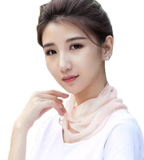 [Muzly]シルク100%ネックウォーマーネックカバーレディース首uvカット日焼け防止夏用さらさら(ライトピ..