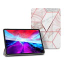 I-BLASON IPAD PRO 12.9 ケース 2021 第5世代 綺麗なアイパッド 12.9 インチケース スタンド式 女性用 マーブル(COSMO LITE)(2)