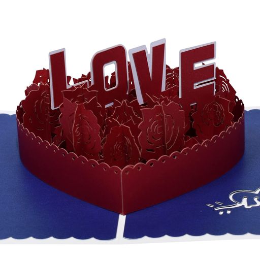 MagicAnts愛のポップアップカード3Dグリーティングカード結婚式の招待状、バレンタインデーカード、アニバーサリーカード、ポップアップバースデーカード、ロマンスカード、結婚式用カ…(3)