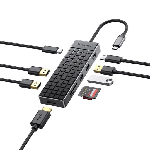 YOTTAMASTERUSBCハブ9-IN-1TYPE-CアダプタUSBハブTYPE-C【4KHDMI出力ポート/PD100W急速充電ポート/3つのUSB3.0ポート5GBPS/USB-C3.0ポート/USB2.0 YOTTAMASTERUSBCハブ9-IN-1TYPE-CアダプタUSBハブTYPE-C【4KHDMI出力ポート/PD100W急速充電ポート/3つのUSB3.0ポート5GBPS/USB-C3.0ポート/USB2.0