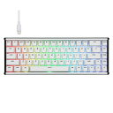 MECHLANDSAJAZZALUX68HEアルミニウムラピッドトリガーゲーミングキーボードマグネットスイッチ有線ホール効果キーボード8Kポーリングレート0.125MSレイテンシーRGBバックライト付き(WHITEALUX68(2)