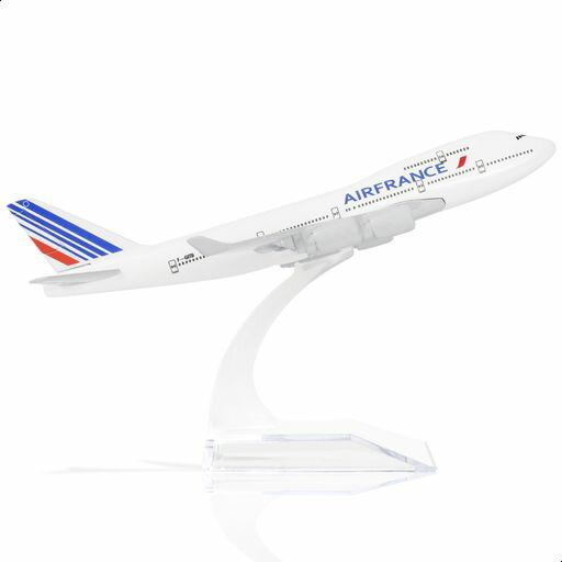QIYUMOKE1/400エールフランス航空ボーイング747飛行機モデル15.5cmダイキャスト合金製模型飛行機完成品..