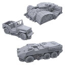BrokenVehiclesBundle、卓上28mmミニチュアウォーゲームの地形風景、3D印刷およびペイント可能、EnderToys