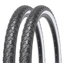 MOHEGIA2本セット26インチ自転車タイヤ:26x2.125インチ57-559MM全地形車用タイヤ(クルーザー/シティバイク/MTB/BMX)-折り畳み式ビ...