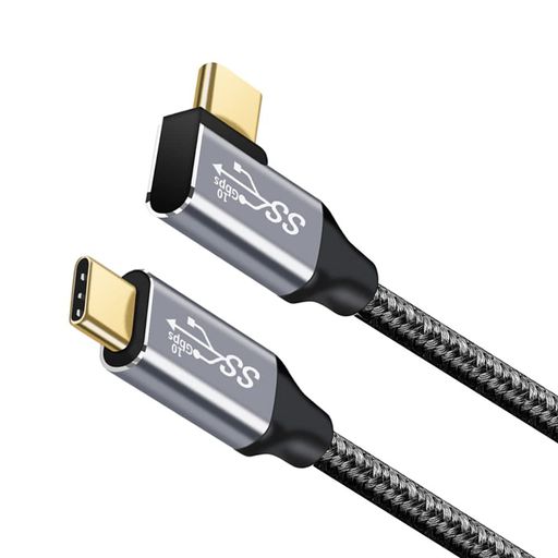 USBTYPECケーブルL字1MタイプC充電USB3.1GEN2(10GBPS)100WPD急速充電4K/60HZ映像出力