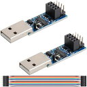 YOUMILE 2個 ESP8266 USB-ESP8266アダプタモジュール CH340C ESP-01 ESP-01S プログ WIFI プログラマダウンロ...