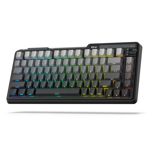 K75LITEワイヤレスメカニカルキーボード、75%ガスケットマウントRGBゲーミングキーボード、3モードノブ付き、BT5.0/2.4G/USB-C有線、ホットスワップ可能、5層パッドとクリーミーリニア K75LITEワイヤレスメカニカルキーボード、75%ガスケットマウントRGBゲーミングキーボード、3モードノブ付き、BT5.0/2.4G/USB-C有線、ホットスワップ可能、5層パッドとクリーミーリニア