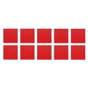 VEKAUTO 10個の反射ステッカー 1.97”X1.97”の正方形の安全テープリフレクター 車両トラ ックトレーラー用 防水PET素材 赤色