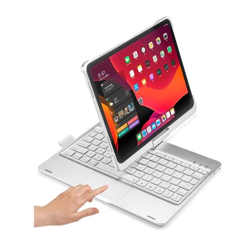 2024/2025年iPadAir11インチ(M3/M2)キーボードケース360度回転タッチパッド付きiPadAir第5/4世代10.9イ..