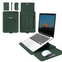 MOKAZII3IN1ノートパソコン用スリーブ13-14インチMACBOOKAIR13/MACBOOKPRO13/PRO14/SURFACE/LENOVO/HPレザーケースLAPTOP対応スタンド機能マウスパッド付き薄型