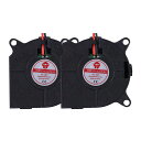ANMBEST 2点 DC 24V 0.1A 4020サイレントブラシレスブロワーラジアル冷却ファン2ピンブラシレス4CMファンコンピューターケース3Dプリンター部品用40MMX 40MM X 20MM(2)