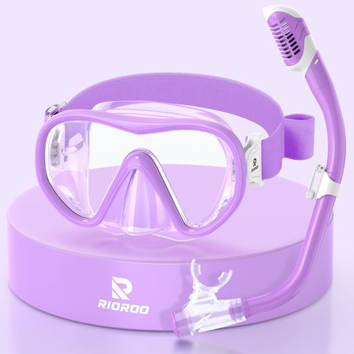 🏊‍男性シンボル️【2026年最新ゴムバンドダイビングゴーグル】:RIOROO キッズ シュノーケリング シュノーケル セットは、4~16歳の子供向けに特別に設計されています。ドライシュノーケル、調節可能な調整クリップ、快適なファブリックストラップ、シリコンヘッドバンドよりも快適な伸縮性のあるニットストラップが付属しています。 180度のパノラマフレーム、超透明な強化強化ガラス、傷防止、飛散防止、特に子供にとって安全です。深水圧に耐えることができ、水中での子供の視力を歪めず、子供のめまいや不快感を解消します。最新の防曇技術により、水蒸気を素早く逃がします。お子様に水中世界の探検を楽しんでもらいましょう。 🏊‍男性シンボル️【厚みの強化ガラスレンズ+TPUシュノーケル】:このシュノーケリングマスクは180度のパノラマフレームデザインと超透明な厚みのある強化ガラスレンズを採用しており、お子様に水中パノラマと鮮明な視界を提供します。強化ガラスは優れた耐傷性と耐衝撃性を備え、最新の特殊防曇コーティングが施されています。紫外線を効果的にカットしながら、クリアな水中景色を楽しめます。視界はぼやけや歪みがなくクリアです。