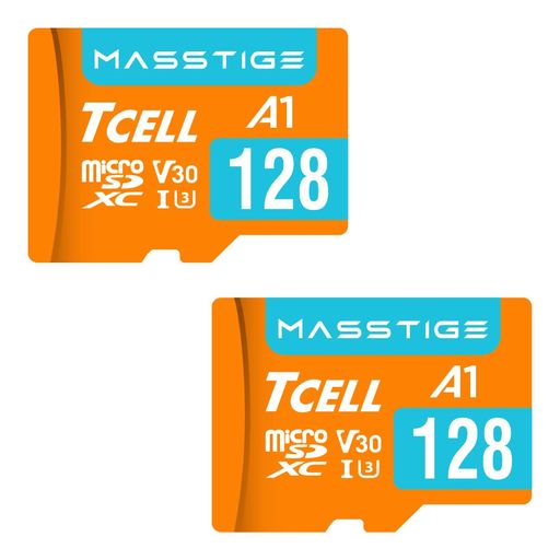 TCELLマステージ128GB2個セットMICROSDXCメモリカードアダプター付き-A1、USH-IU3、V30、4K、マイクロSDカード、読み込み最大100MB/秒、フルHDと4KUHDMICROSD TCELLマステージ128GB2個セットMICROSDXCメモリカードアダプター付き-A1、USH-IU3、V30、4K、マイクロSDカード、読み込み最大100MB/秒、フルHDと4KUHDMICROSD