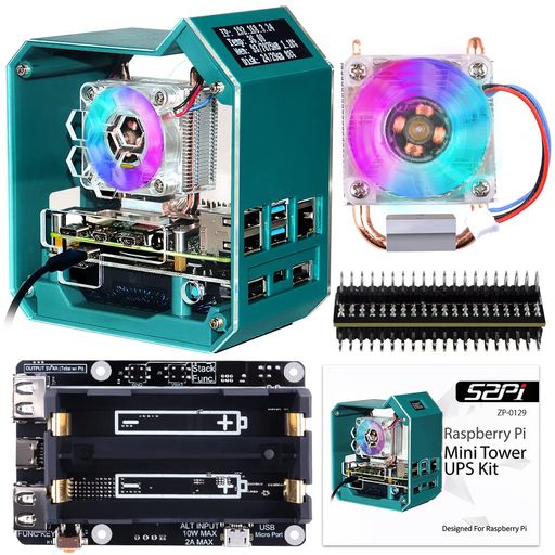 GEEEKPIミニタワーUPSキット、タワークーラーPWMRGBファンRASPBERRYPIUPSPLUSHAT0.96インチOLEDディスプレイGPIO1~2拡張ボードRASPBERRYPI4MODEL GEEEKPIミニタワーUPSキット、タワークーラーPWMRGBファンRASPBERRYPIUPSPLUSHAT0.96インチOLEDディスプレイGPIO1~2拡張ボードRASPBERRYPI4MODEL