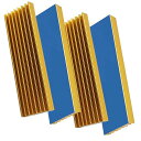 BTTIMEヒートシンク70MMx22MMx6MM冷却フィンアルミニウム製ヒートシンク導熱接着シート4PCS付き回路基板LEDアンプに適用熱暴走対策4個入り(ゴ...