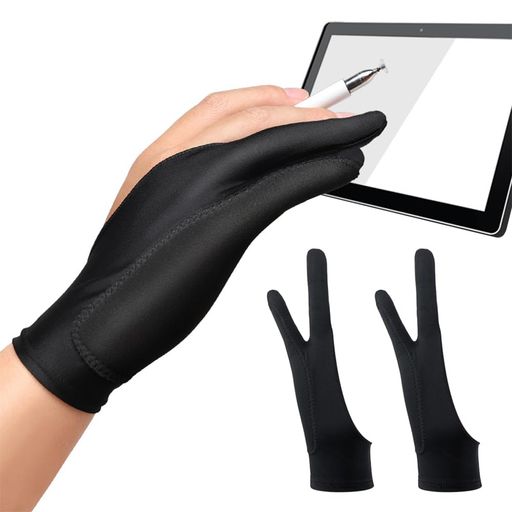 [UrbanPulse]製図用手袋絵描き手袋二本指グローブ誤動作防止手汗防止お絵描き用超快適グローブ液晶ペンタブレット用防汚通気性超軽量快適弾力性三重ガード絵画初心者向け男女兼用左利き…