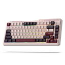 K75LITEワイヤレスメカニカルキーボード、75%ガスケットマウントRGBゲーミングキーボード、3モードノブ付き、BT5.0/2.4G/USB-C有線、ホットスワップ可能、5層パッドとクリーミーリニア