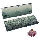 GATERONIG98共同ブランドメカニカルゲーミングキーボード、ホットスワップ対応3モード有線/BLUETOOTH/2.4Gワイヤレスキーボード、WINDOWSおよびMAC用RGBライト、PBTキーキャップ付き(マウンテント…