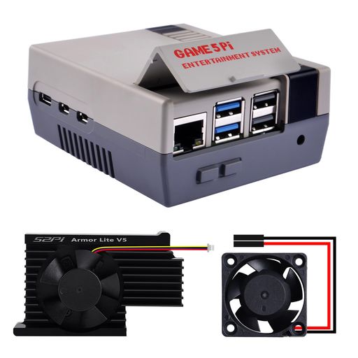 GEEEKPI ケース RASPBERRY PI 5 用、ARMOR LITE V5 アクティブクーラー付き PI 5 ケース、RASPBERRY PI 5 8GB 4GB 用レトロゲーム GAME5PI ケース (G5) GEEEKPI ケース RASPBERRY PI 5 用、ARMOR LITE V5 アクティブクーラー付き PI 5 ケース、RASPBERRY PI 5 8GB 4GB 用レトロゲーム GAME5PI ケース (G5)