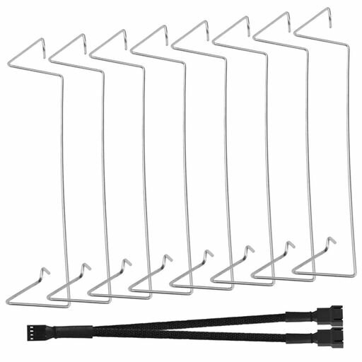 XiatiaosannCPUヒートシンクファンバックル、PWMスプリッタ(8パック)付きコンピュータメインボードファ..