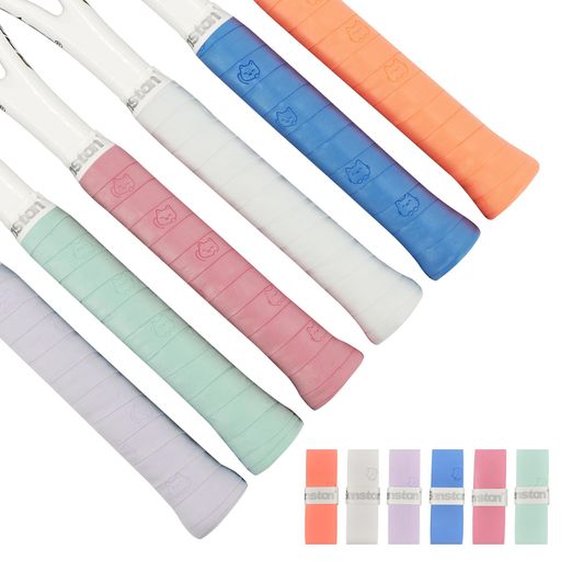 Senstonテニスバドミントングリップテープ滑り止め超吸収タイプグリップパターン設計(6本入)