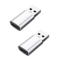 USB 変換アダプタ 【2個セット 】TYPE C (メス) TO USB 3.0 (オス) 変換アダプタ 5GBPS高速データ転送 急速充電OTG対応 小型 軽量 MACBOOK PRO/AIR/IPAD PRO/SONY(2)